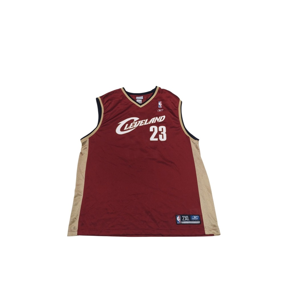 Reebok‎ LeBron James Cleveland Cavaliers NBA Jersey 23 Wine Red Mens 2XL 7001A